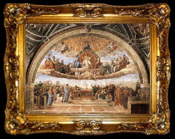 framed  RAFFAELLO Sanzio Disputation of the Holy Sacrament, ta009-2